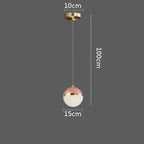 Sand-Textured Crystal Sphere Chandelier Orvenna — 1 Head, Rose Gold