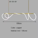 Ribbon Curl LED Ring Chandelier – Yelrix – Product Detail 15