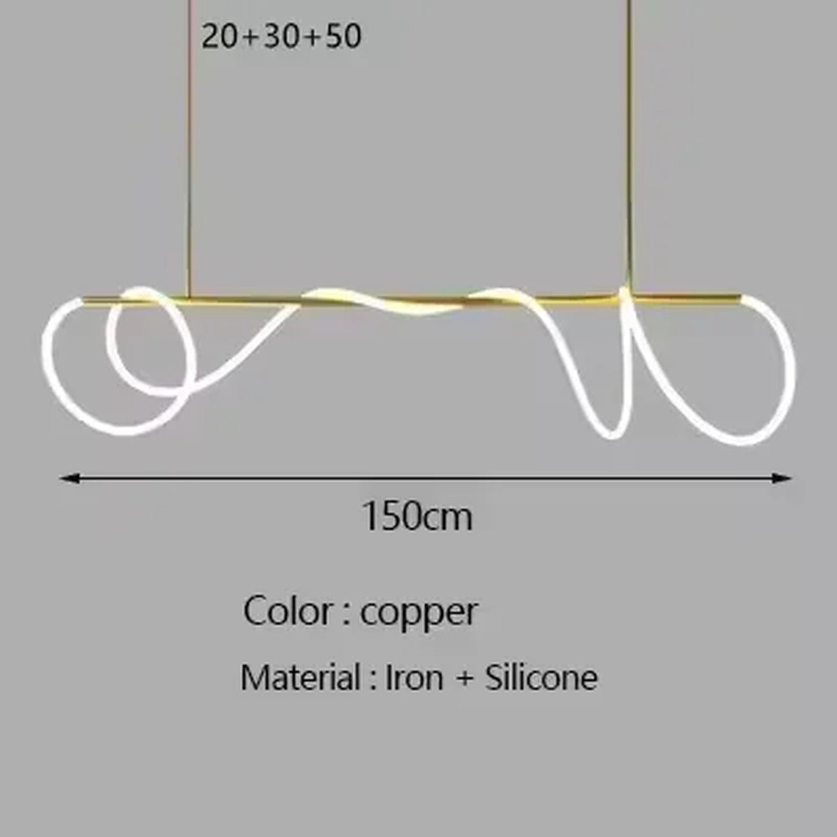 Ribbon Curl LED Ring Chandelier – Yelrix – Product Detail 15