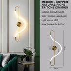 Modern Wall Sconce Orvex — Gold 86Cm