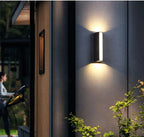 Vaelmont Outdoor Wall Sconce – Timber Facade Evening