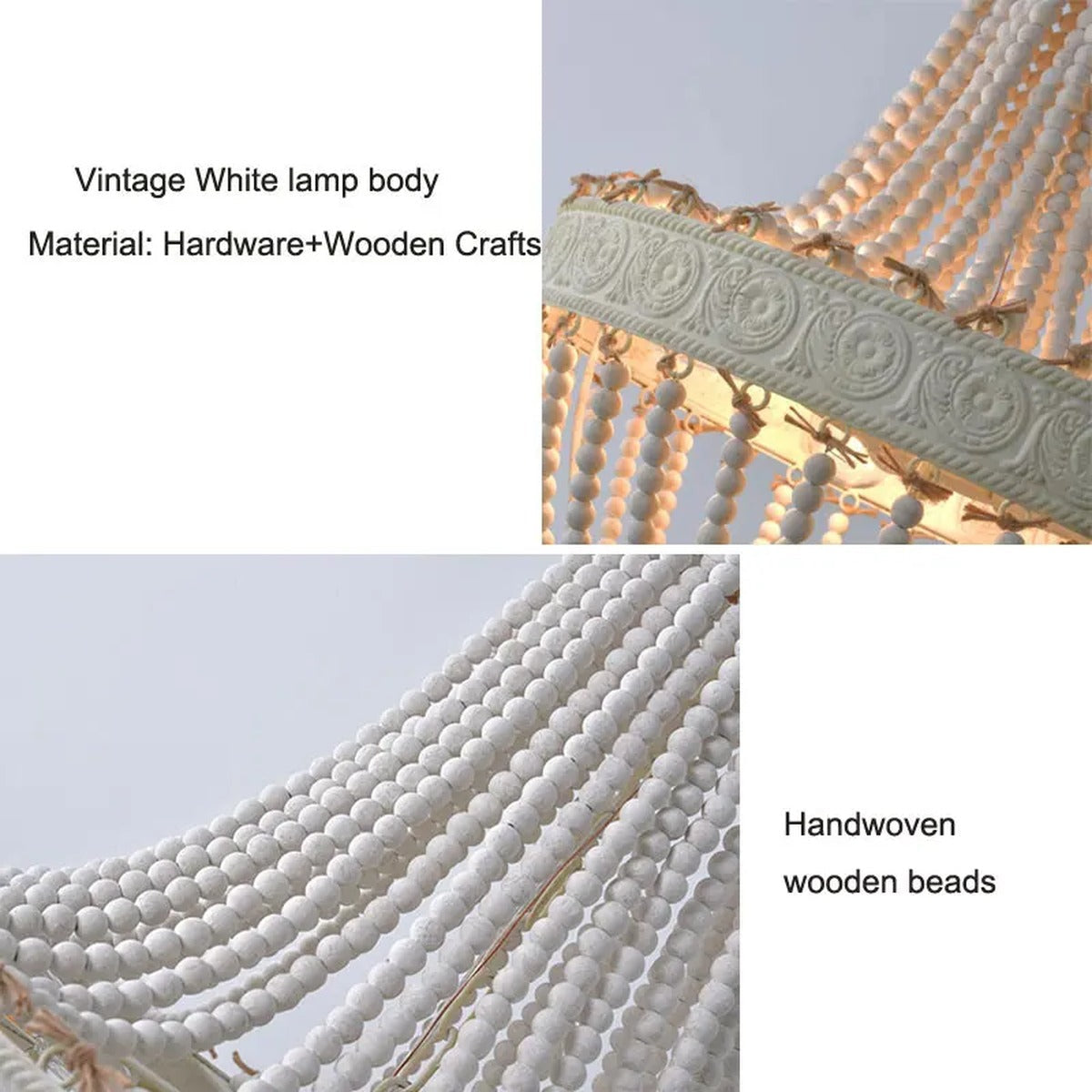 Bohemian Wooden Bead Empire Chandelier – Teruko – Product Detail 6