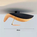 Gold-Leaf Lotus Wing Ceiling Light Qyvelith – Black 60cm
