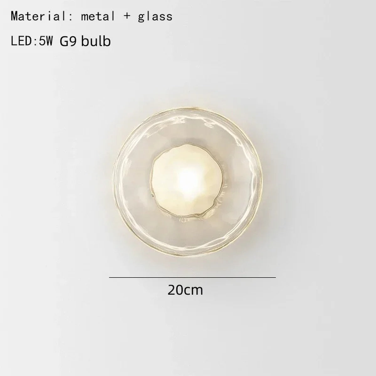 Minimalist Pendant Light Luxara — Style A — Clear glass