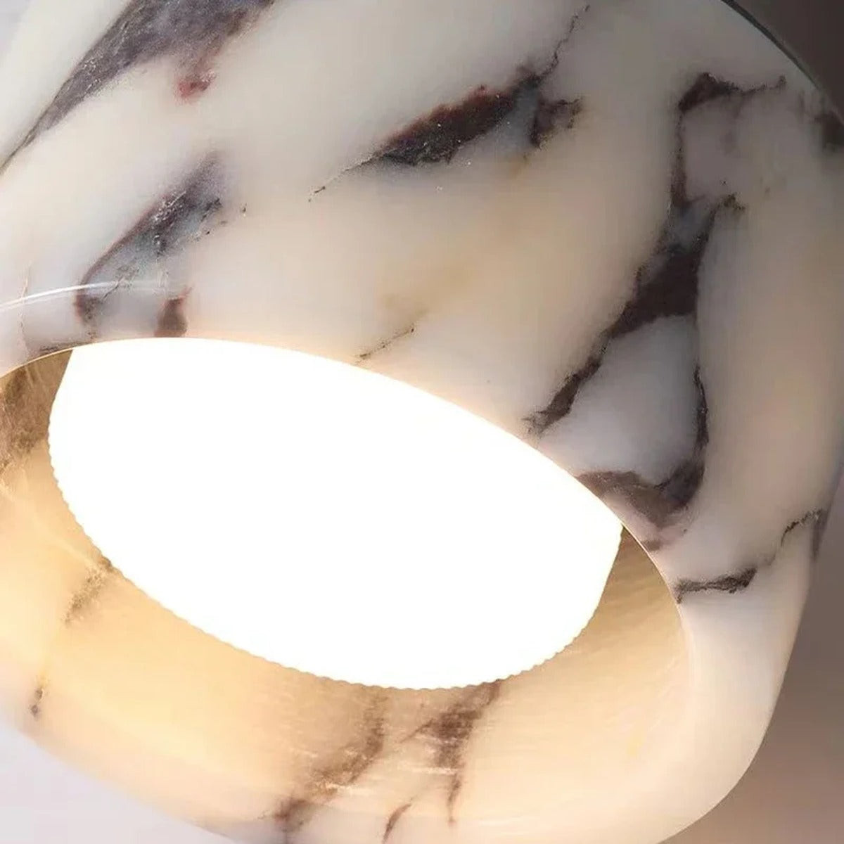 Natural Marble Cylinder Ceiling Light Marbrion – Lifestyle View 2