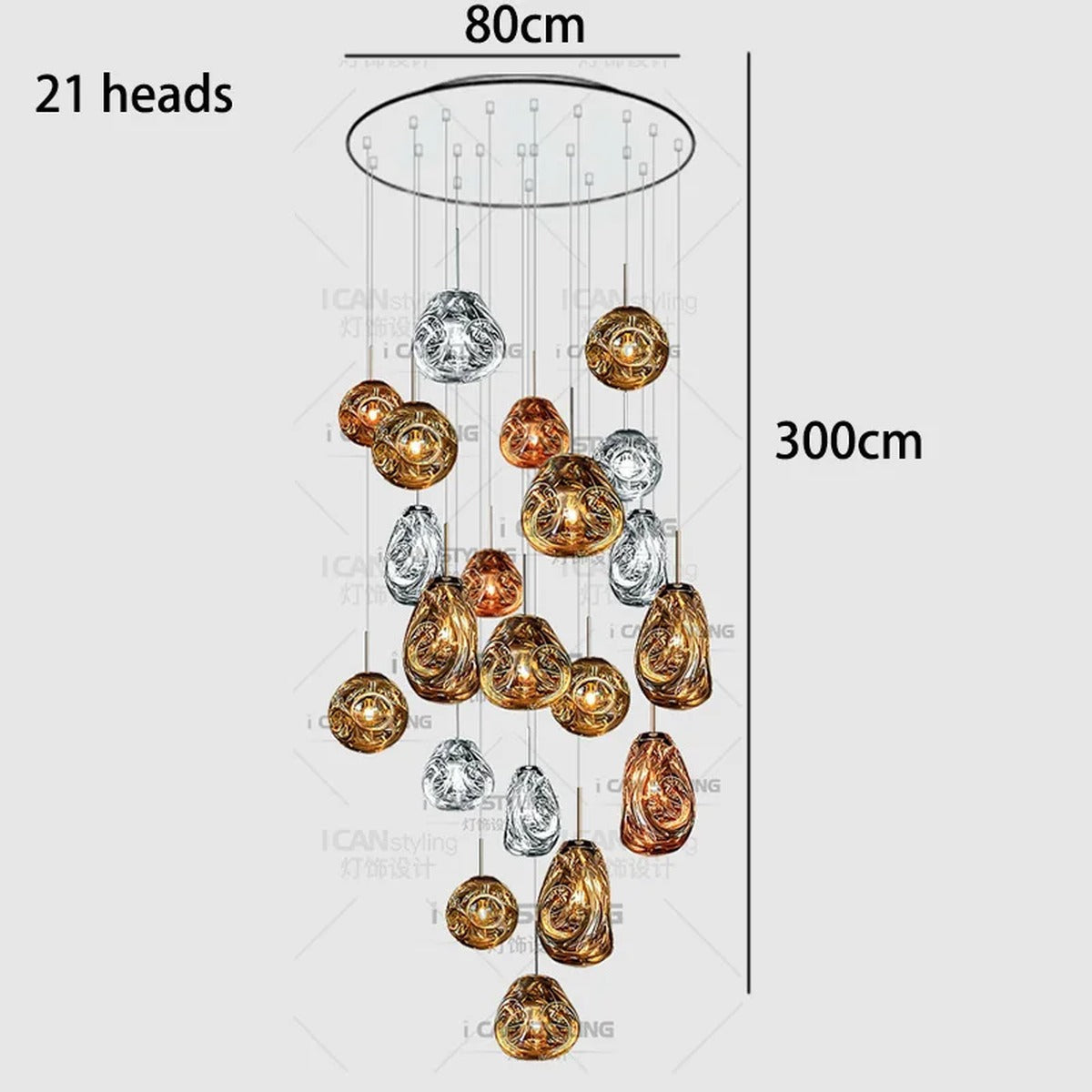 Nordic Ceremonial Glass Chandelier Welthorne – Product Detail 14