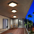 Square Outdoor Flush Ceiling Light – Kelmira – Hero Shot
