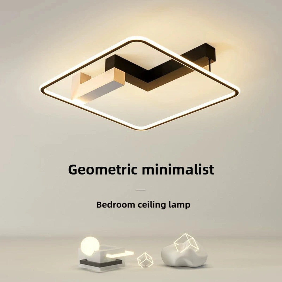 Geometric LED Halo Flush Ceiling Light – Axiomar – Product Detail 6