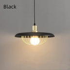 Wood Disc & Brass Wire Cage Pendant Light – Belvora – Product Detail 8