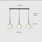 Pluvia 3-Light Linear Bar – Clear Smoke, Dimensions
