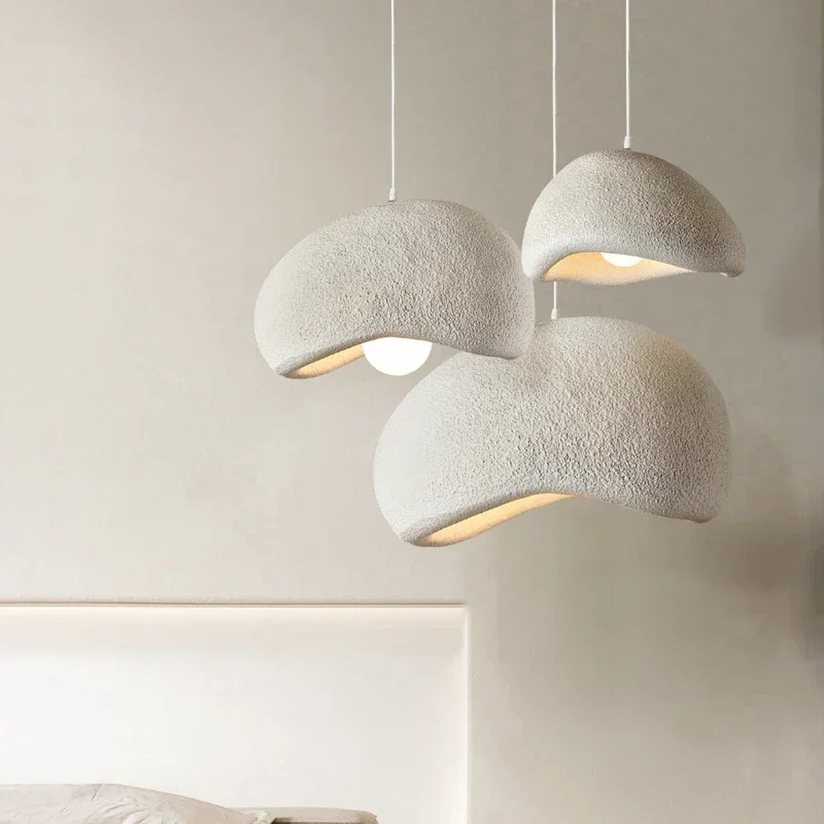 Sculptural Wabi-Sabi Pendant Light Benixo – Lifestyle View 2