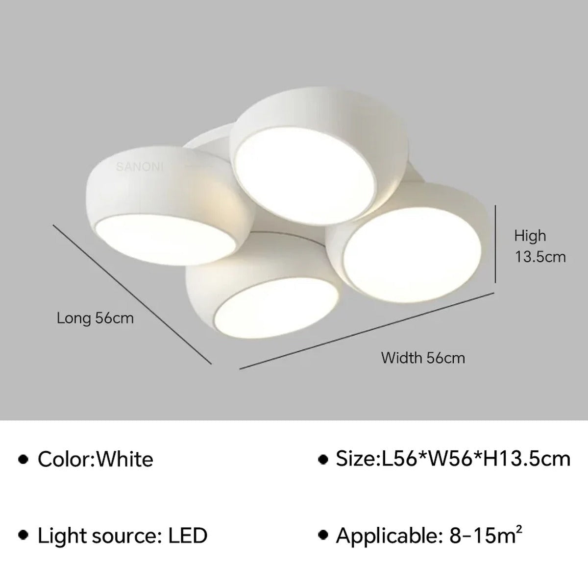 LED Bubble Cluster Flush Ceiling Light – Harvenis – Product Detail 16