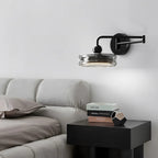 Articulated Arm Glass Ring Wall Sconce – Evorn – Lifestyle View 4