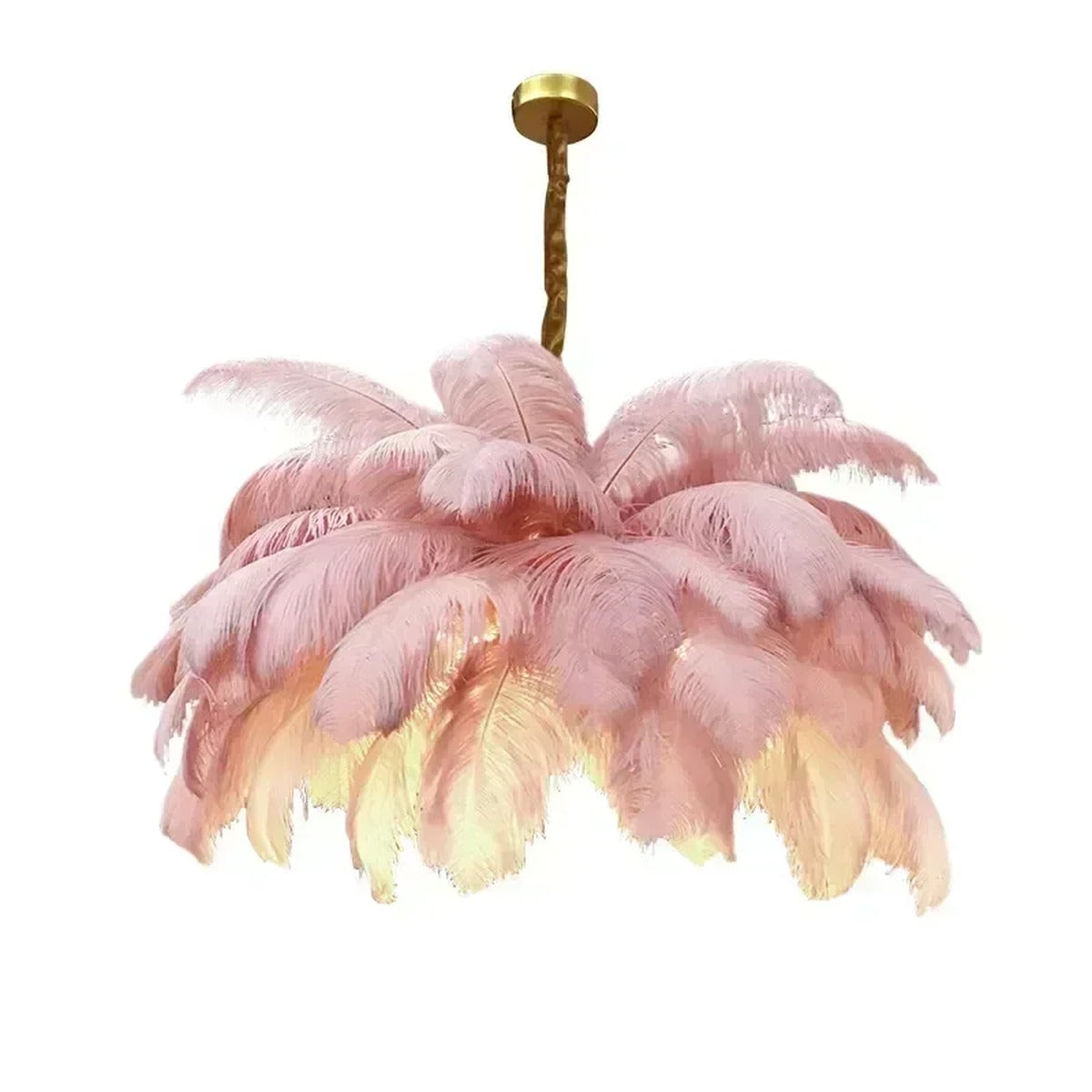 Ostrich Feather Statement Chandelier – Plumaire – Pink, Studio