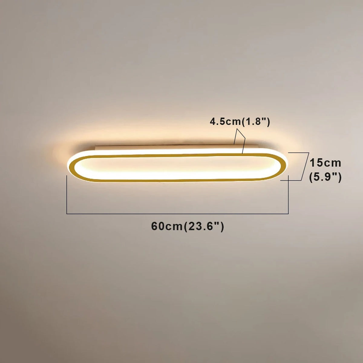 Oval LED Flush Ceiling Light – Velantro – Product Detail 14