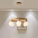 Wood Ring Opal Globe Chandelier – Levon – Product Detail 5