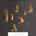 Yaelrix pendant light, Light Wood finish, four shade shapes