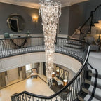 Crystal Icicle Cascade Chandelier – Larvex – Lifestyle View 3