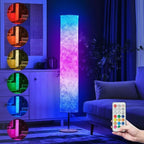 Soft Glow Fabric Column Floor Lamp – Xvirath – Hero Shot