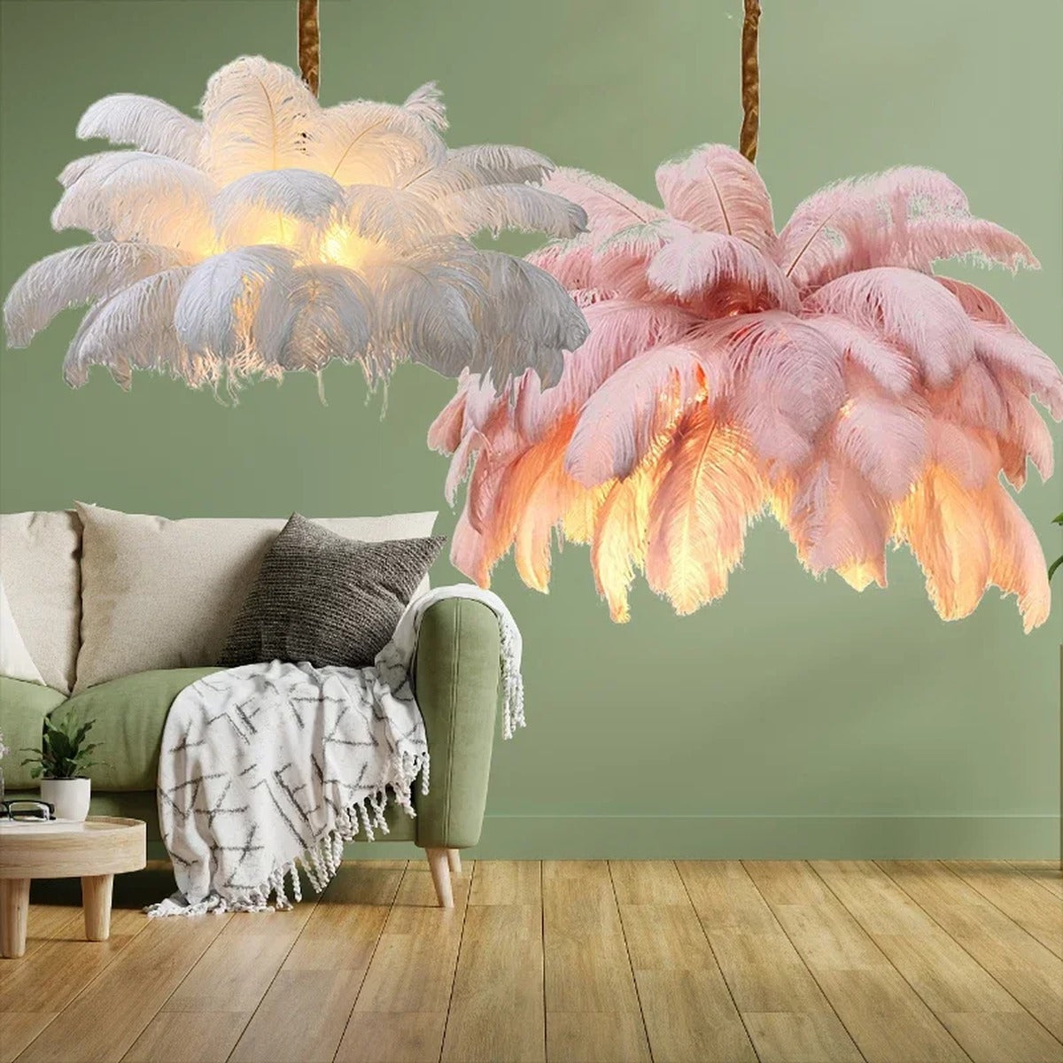 Luxe Ostrich Feather Chandelier – Plumessa – Product Detail 5