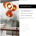 Mirror-Finish Melt Cluster Chandelier Convera – Rose Gold Finish