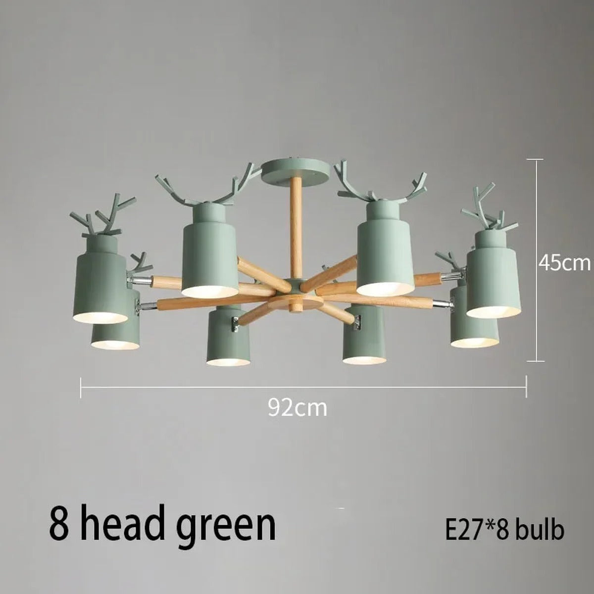 Nordic Antler Wood Arm Cone Chandelier – Birken – Product Detail 16