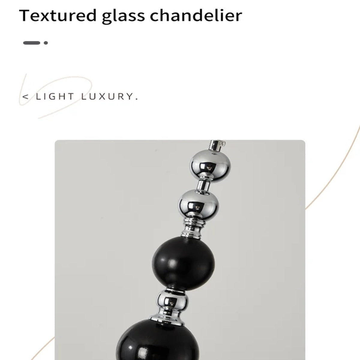 Beaded Chain Glass Globe Pendant Centralis — bead chain detail