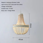 Bohemian Wooden Bead Empire Chandelier – Teruko – Product Detail 8