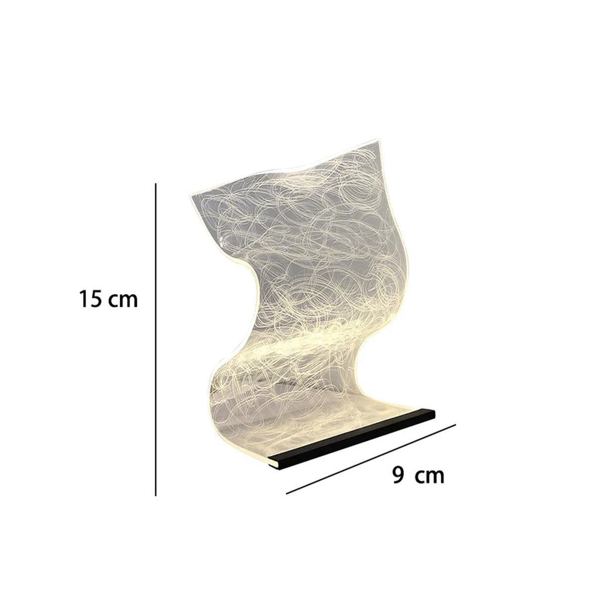 Sculptural Acrylic Light-Field Table Lamp – Luxivorn – Product Detail 7