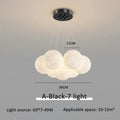 Cascading Moon Sphere Cluster Chandelier – Orineth – Black, 7-Light Ø12cm