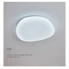 Organic Pebble Flush Ceiling Light – Veilora – White (Cool) Light