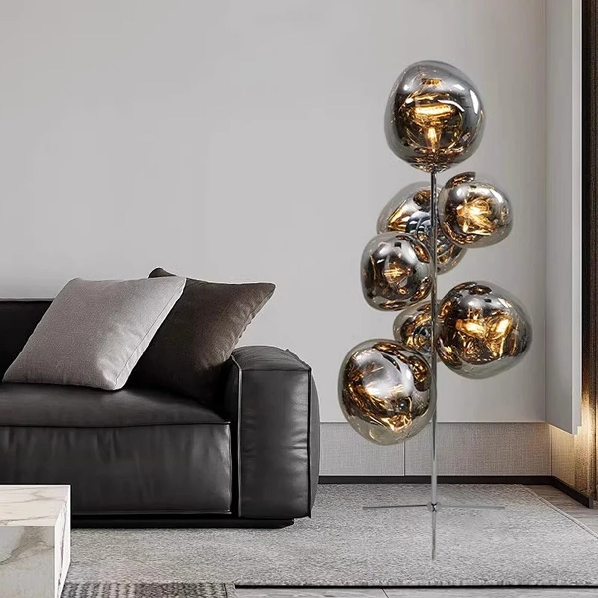 Melt-Effect Globe Cluster Floor Lamp – Caelvion – Lifestyle View 3