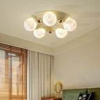 Luneth moon-cluster ceiling light — lifestyle view above bed