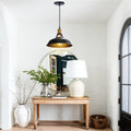 Vintage Gold Alloy Dome Pendant Light Belvaire – All Black Lifestyle