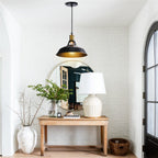 Vintage Gold Alloy Dome Pendant Light Belvaire – All Black Lifestyle