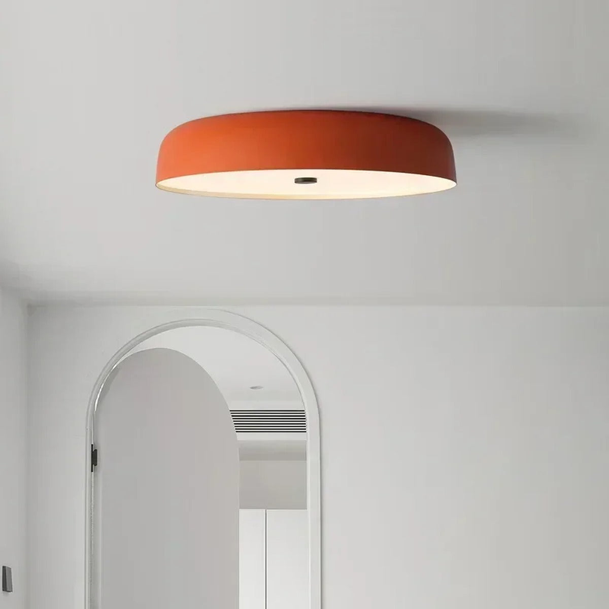 Minimal Drum Flush Mount Ceiling Light – Umbravex – Hero Shot