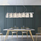 Chrome Mesh Ribbon Chandelier – Floramont – Lifestyle View 3