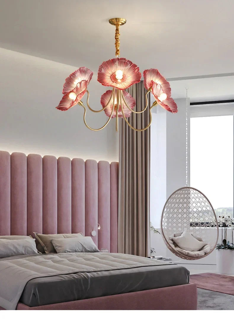 Gerlinth 3-Light Pendant Red – bedroom