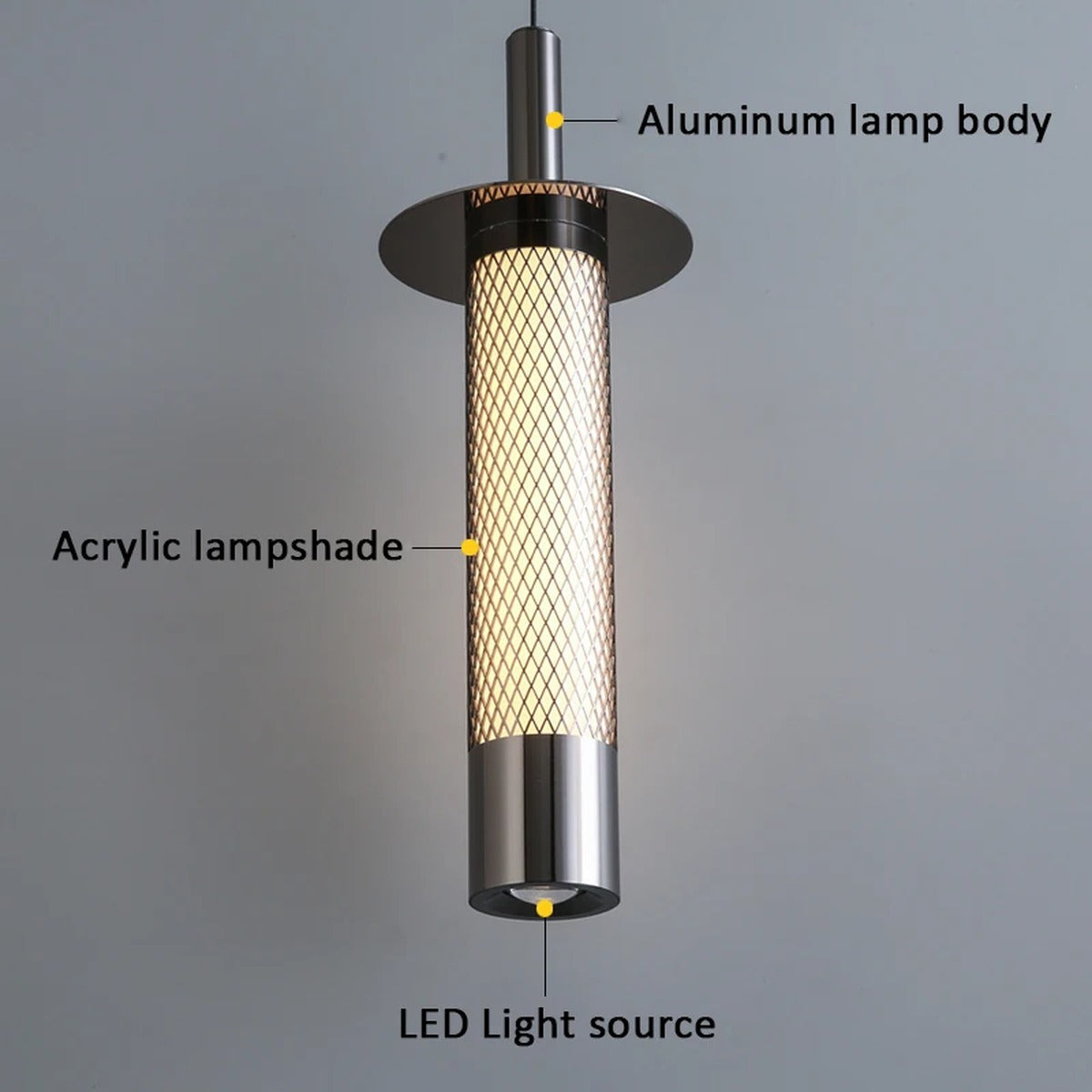 Mesh Cylinder Pendant Light – Byndor – Product Detail 6