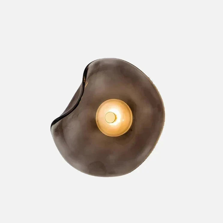 Organic Glass Wall Sconce Borlo – Smoky Grey Detail