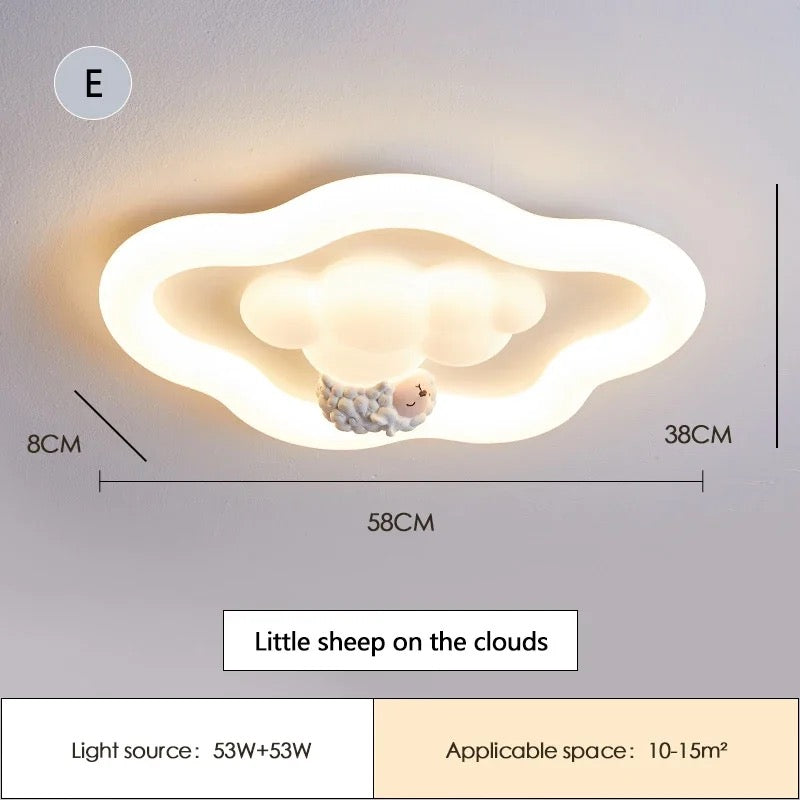 Whimsical Cloud Companion Ceiling Light Breathwell – Little Sheep on the Clouds