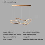 Irregular Gold Ring Chandelier Kevon – Product Detail 7