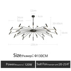 Nordic Gold Geometric Chandelier Larneth – Product Detail 7