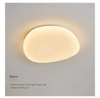 Organic Pebble Flush Ceiling Light – Veilora – Warm Light