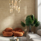 Sculptural Link Chandelier Parvorn – lifestyle view, lounge setting