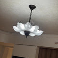 Florevian frosted acrylic petal chandelier — lifestyle view