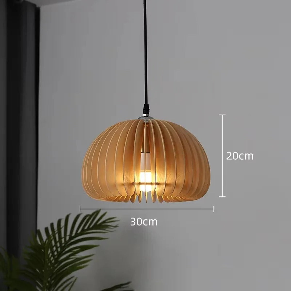 Bent Wood Veneer Orb Pendant Light – Wevorn – Product Detail 8