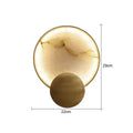 Alabaster Disc & Brass Circle Wall Sconce & Pendant – Tarleon – Wall Sconce Dimensions