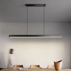 Linexa Black LED Bar Pendant Light above a dining table