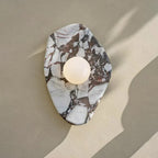 Exotic Marble Pebble Globe Wall Sconce – Jarneo – Hero Shot